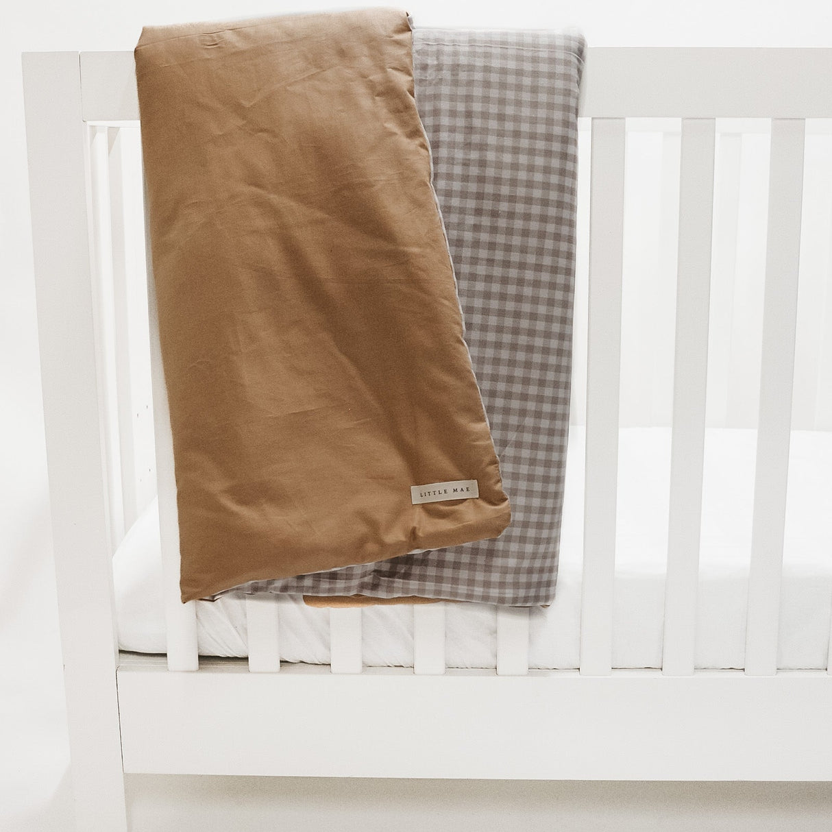 Chestnut Gingham Quilted Blanket