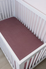 Plum Bamboo Stretch Crib Sheet - HoneyBug 