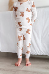 Ribbed Bear Two-Piece Long Set - HoneyBug 