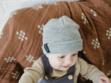 Light Grey Mebie Baby Beanie - HoneyBug 