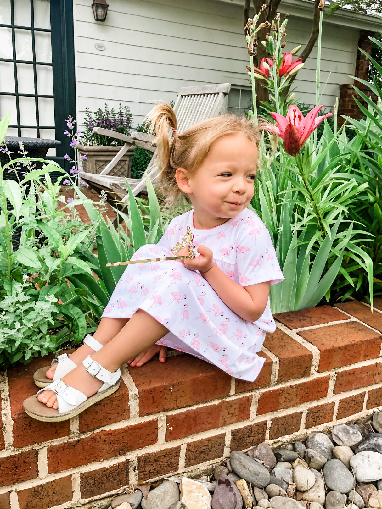 Pink Flamingo Swing Dress - HoneyBug 