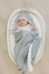 Desert Sage Muslin Hooded Towel - HoneyBug 