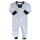 Blue Gingham Footie