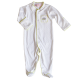 Cameryn Hedgehog Green Polka Dot Footie