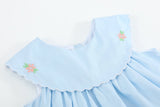Light Blue Bunny and Flowers Dress