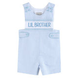 Light Blue Seersucker Lil Brother Smocked Jon Jons