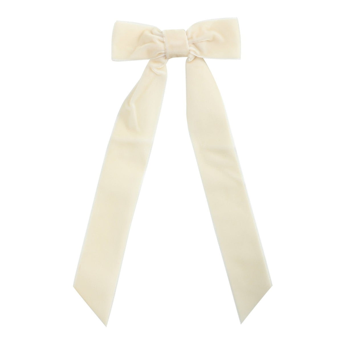Light Cream Long Tails Hair Bow
