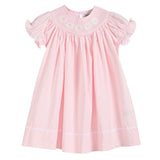 Light Pink Daisy Smocked Bishop Dress