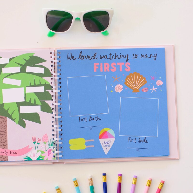 Little Beach Babe Memory Baby Book - HoneyBug 
