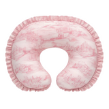 Pink Toile Ruffle Nursing Pillow Cover