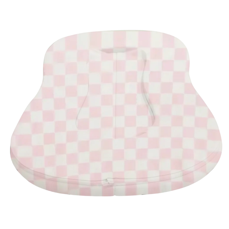 Pink White Checkered New Lounger Curve Cover