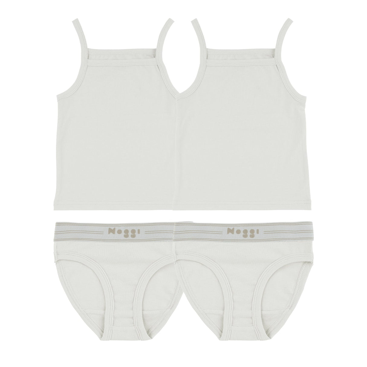 Logo Band White, Girl  (2 Sets) - HoneyBug 