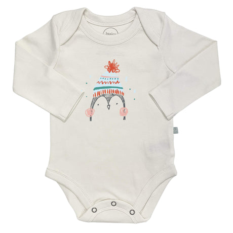 graphic bodysuit | holiday penguin (long sleeve) - HoneyBug 