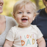 graphic bodysuit | love dad - HoneyBug 