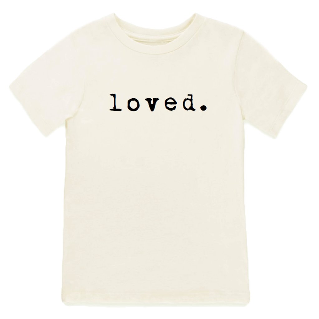 Loved. Organic Cotton Kids Tshirt Short Sleeve - HoneyBug 