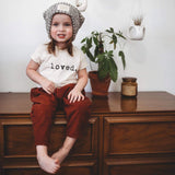Loved. Organic Cotton Kids Tshirt Short Sleeve - HoneyBug 