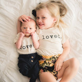 Loved. Organic Cotton Kids Tshirt Short Sleeve - HoneyBug 