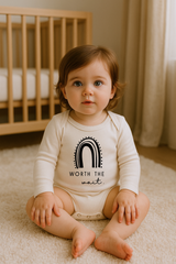 Worth the Wait - Long Sleeve Organic Bodysuit - HoneyBug 