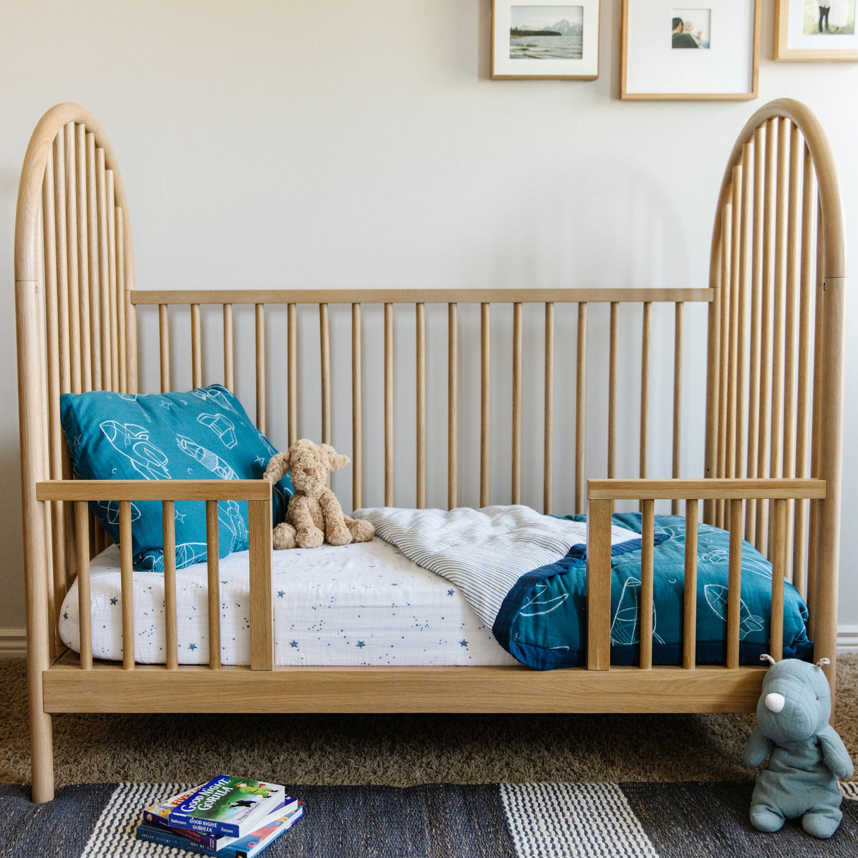 Cotton Muslin Toddler Comforter - Blast Off - HoneyBug 