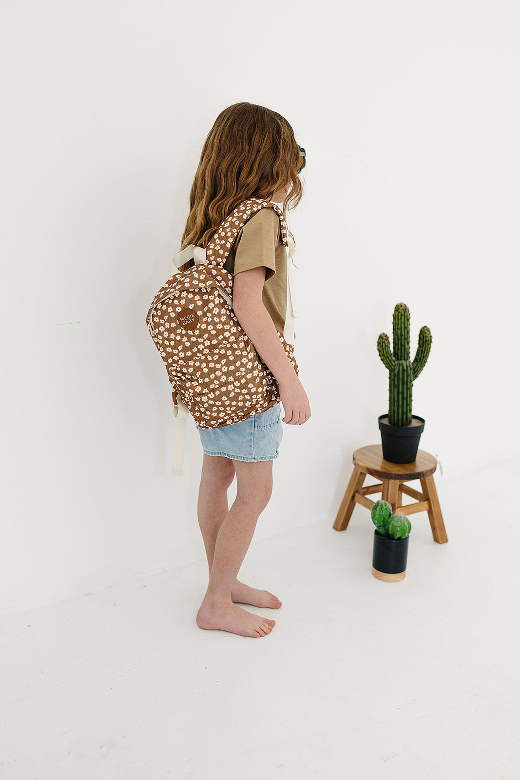 Mustard Floral Mini Backpack - HoneyBug 