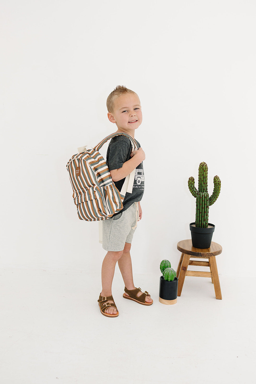 Sunset Stripes Mini Backpack - HoneyBug 