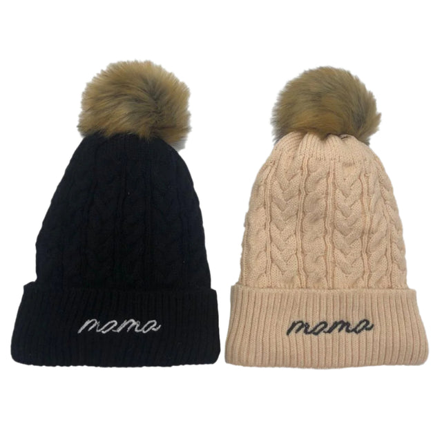 Knitted Mama Beanie Hat - HoneyBug 