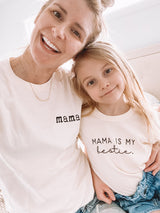 Mama Is My Bestie Organic Cotton Kids Graphic T-shirt - HoneyBug 