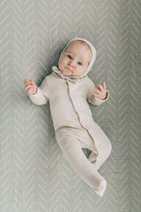 Desert Sage Muslin Crib Sheet - HoneyBug 