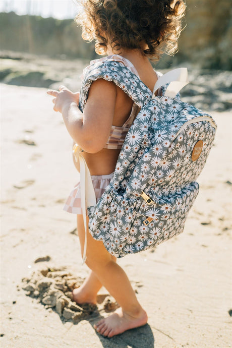 Green Daisy Mini Backpack - HoneyBug 