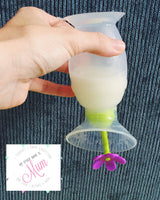 Haakaa Gen 1 Silicone Breast Pump 4 oz and Silicone Flower Stopper Set - HoneyBug 