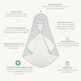 Organic Baby Towel - Navy Stripes