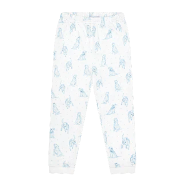 Blue Puppy Love Print Pajamas