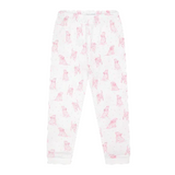 Pink Puppy Love Print Pajamas