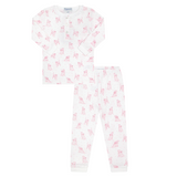 Pink Puppy Love Print Pajamas