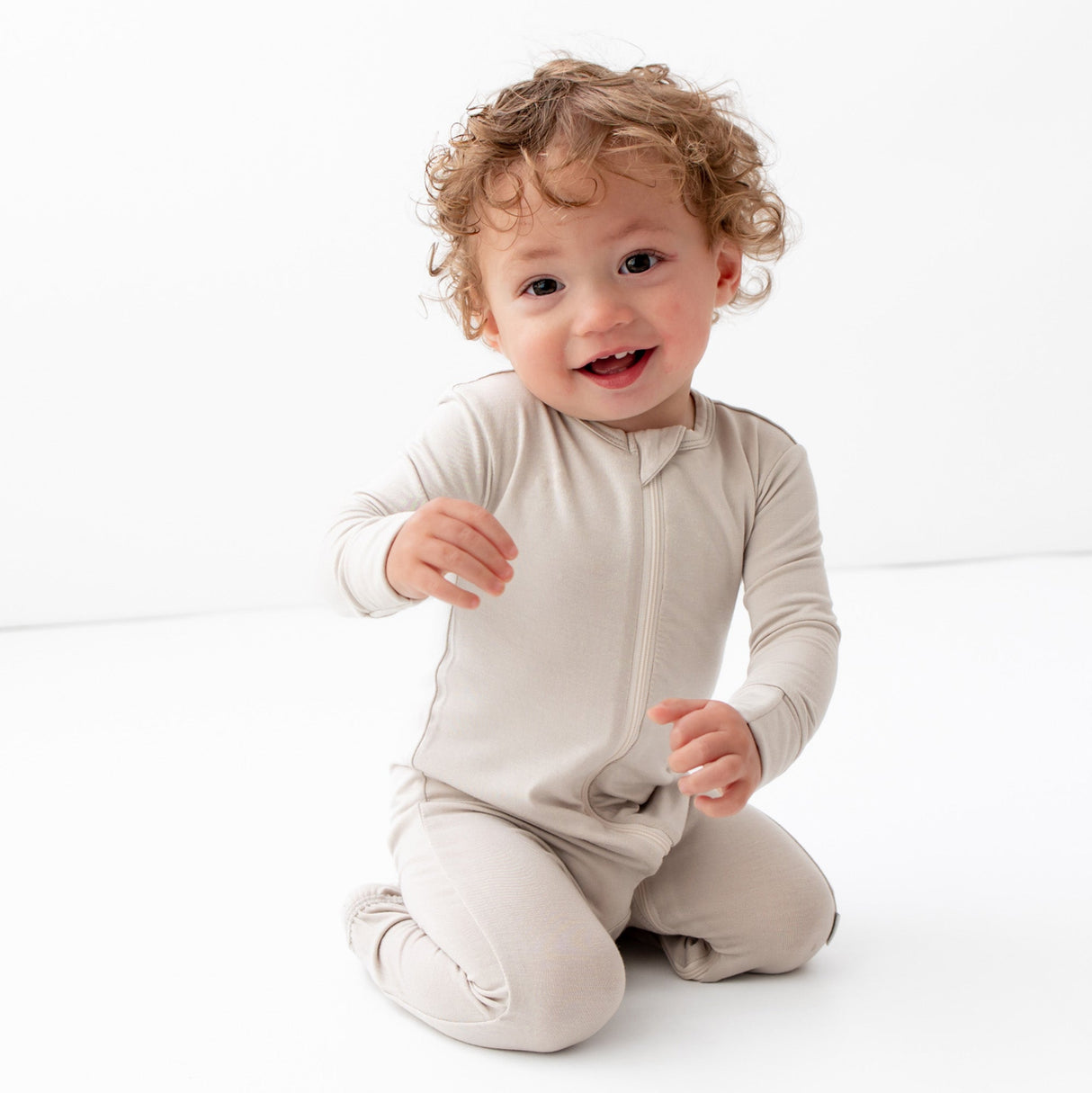 Oat Zippered Footie - HoneyBug 