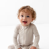 Oat Zippered Footie - HoneyBug 