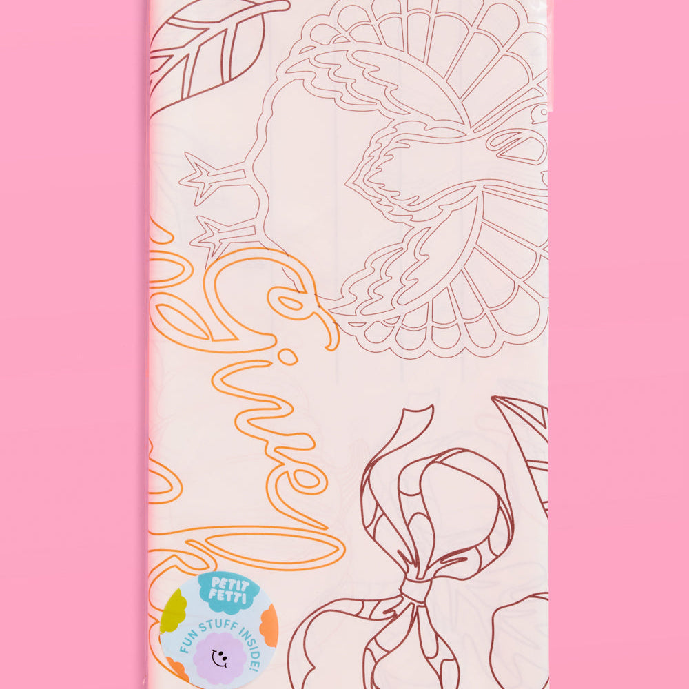Give Thanks Paper Tablecloth - Coloring Tablecloth