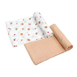Peach Swaddle Set - HoneyBug 