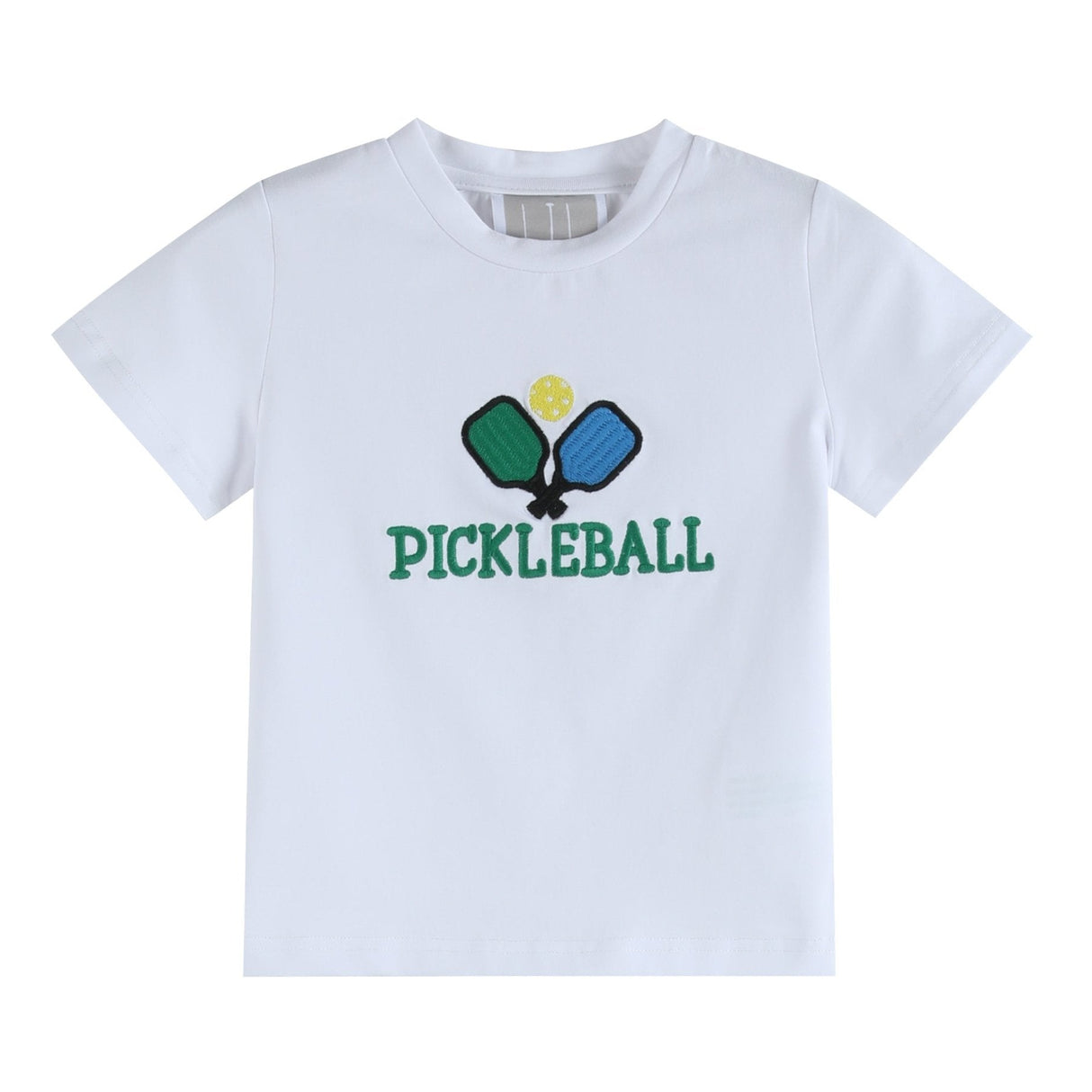Pickleball T-Shirt and Green Gingham Shorts Set