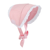 Pink and Lace Summer Baby Bonnet