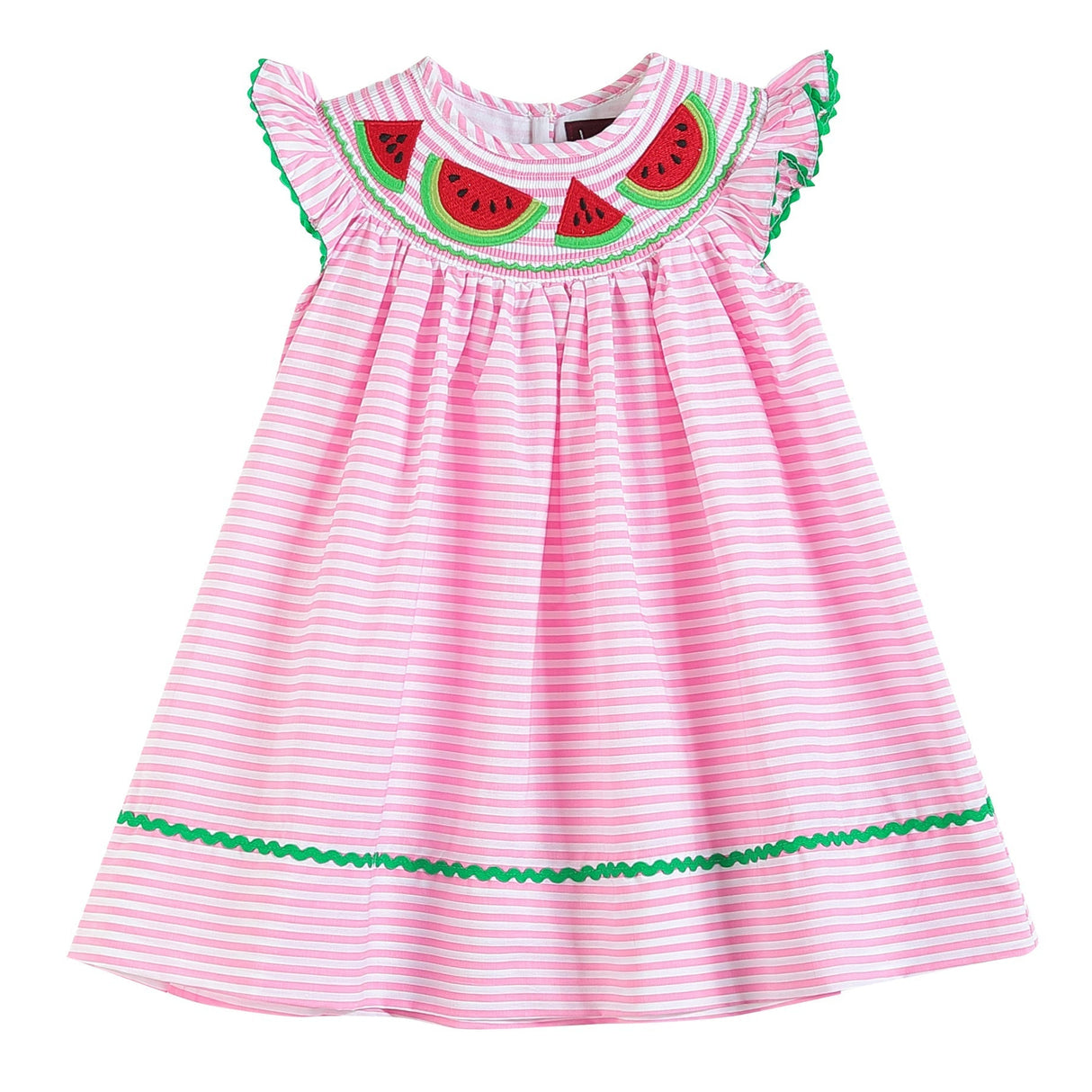 Pink Stripe Smocked Watermelon Dress
