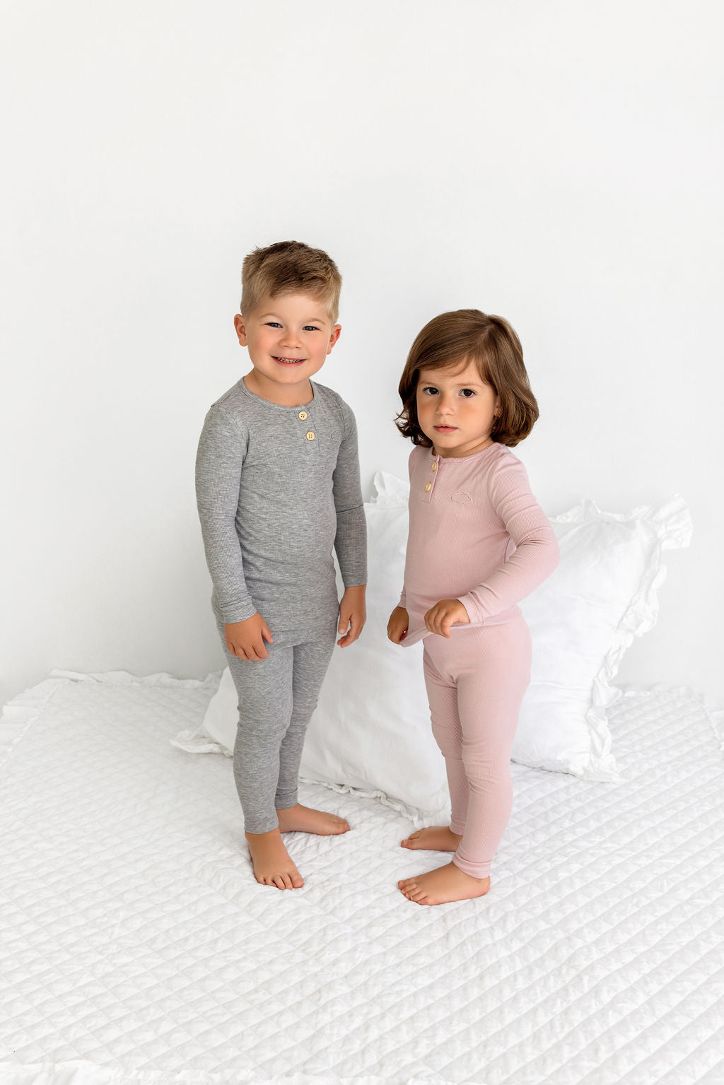 Henley PJ- Blush - HoneyBug 