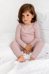 Henley PJ- Blush - HoneyBug 