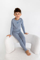 Bonne Nuit PJ- Dusty Blue - HoneyBug 