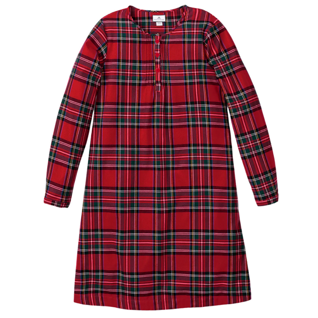 Women's Brushed Twill Beatrice Nightgown in Imperial Tartan - HoneyBug 