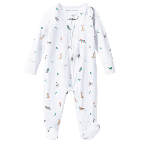 Baby's Pima Romper in Jingle Paws - HoneyBug 
