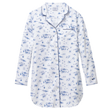 Women's Twill Nightshirt in Chalet Toile - HoneyBug 
