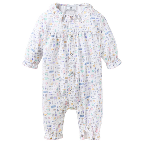 Baby's Twill Madeline Romper in Baking Spirits Bright - HoneyBug 