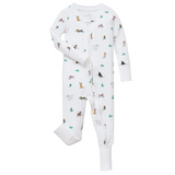 Baby's Pima Peekaboo Romper in Jingle Paws - HoneyBug 