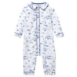 Baby's Twill Cambridge Romper in Chalet Toile - HoneyBug 